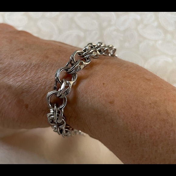 Sterling Silver Braided Chain bracelet - Picture 5 of 11